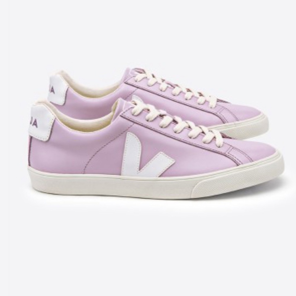 Veja Esplar Lavender Low-Top Sneakers with White V Size 39